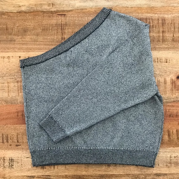 NWT RtA One Shoulder Metallic Sweater Size XS - Picture 4 of 12